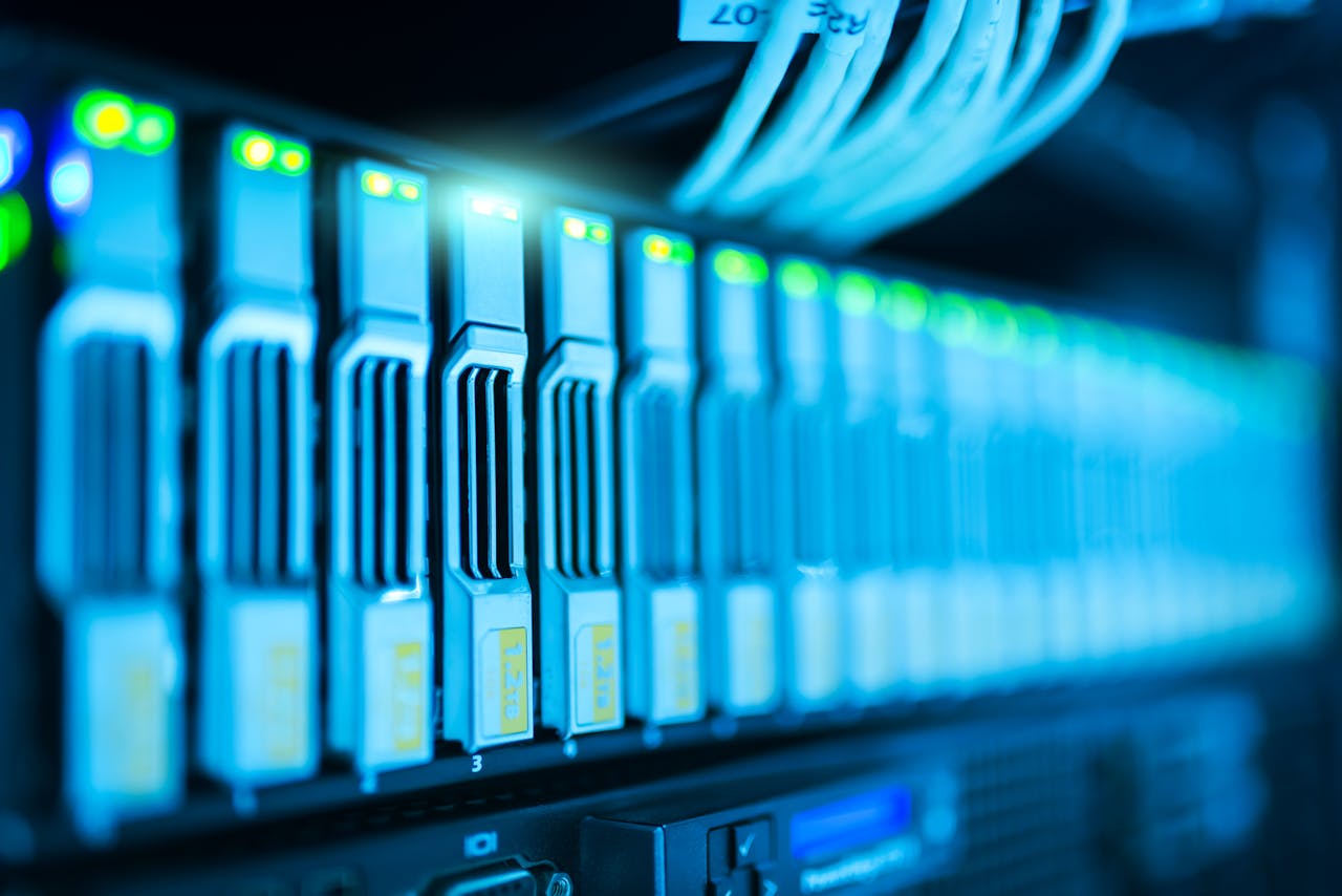 Crafting Captivating Headlines: Your awesome post title goes here Detailed image of a server rack with glowing lights in a modern data center.